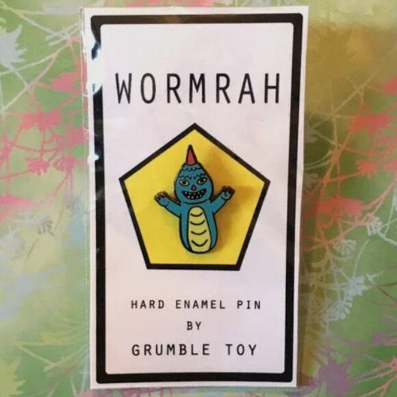 NWT Wormrah Grumble Toy Enamel Pin - Picture 4 of 5